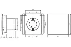 Itho Daalderop bathroom extractor fan Ø 100 mm - white with timer and 2 speeds BTV-ssst T