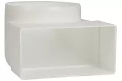 Rectangular plastic vertical 90° bend Ø 100mm - 110 x 55 - KLD