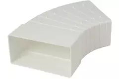 Rectangular plastic horizontal 15-60° bend 110 x 55mm - KLH15-60