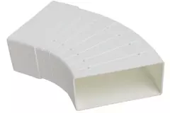 Rectangular plastic horizontal 15-60° bend 110 x 55mm - KLH15-60