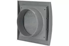 Gravity grille overpressure ventilation grille 150x150 diameter: 100 grey - ND10ZP