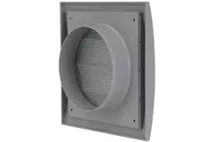 Gravity grille overpressure ventilation grille 190x190 diameter: 125 grey - ND12ZP