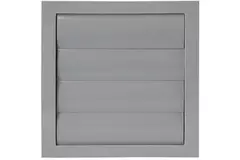 Gravity grille overpressure ventilation grille 190x190 diameter: 125 grey - ND12ZP