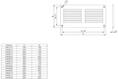 Metal grille 100x100mm zinc - MR1010Zn