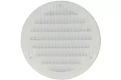 Metal ventilation grille round 125mm white - MR125 - RAL9016