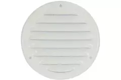 Metal ventilation grille round 125mm white - MR125 - RAL9016