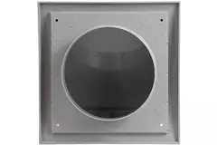 Facade grill with non-return valve 150x150 mm diameter 100 mm grey - ND10FVP