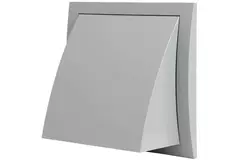 Facade grill with non-return valve 150x150 mm diameter 100 mm grey - ND10FVP
