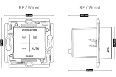 Duco control switch RF/Wired white
