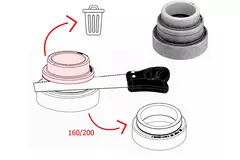 Adapter for insulated pipe 125/160/200mm
