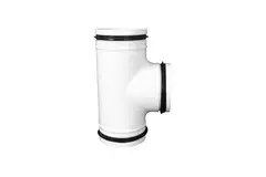 T-piece 90 degrees white diameter 125mm metal - RAL 9010