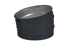 Round spiral bend 15° Ø 125mm for spiral duct - bespoke RAL7016