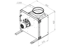 Box fan flue gas F400 - MPS 250 D2 F4 30