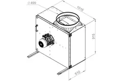 Box fan flue gas F400 - MPS 560 D4 F4 30