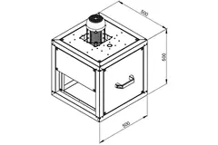 Box fan flue gas with linear flow - MPC 280 D2 F4 TI30