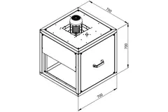 Box fan flue gas with linear flow - MPC 355 D4 F4 TI30