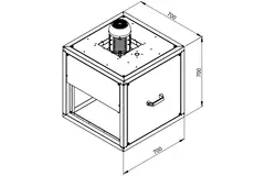 Box fan flue gas with linear flow - MPC 450 D4 F4 TI30