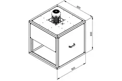 Box fan flue gas with linear flow - MPC 560 D4 F4 TI30