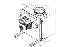 Box fan motor outside airflow - MPS 225 EC 30