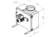 Box fan motor outside airflow - MPS 250 EC 30