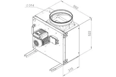 Box fan motor outside airflow - MPS 280 EC 30