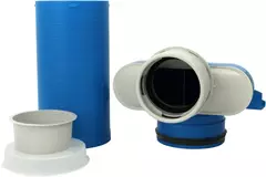 UniflexPlus valve manifold 1 x Ø90 mm with sliding sleeve 250 mm and protective cap Ø125 mm