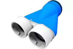UniflexPlus Ventilation Valve Manifold 2x Ø90mm with spigot Ø125mm