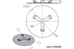 Vasco design ceiling or wall valve luxury round (incl. smiley)