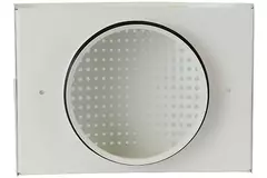 Ventilation supply valve Ø 100mm with perforated cap for wall mounting WHITE - DTQA100