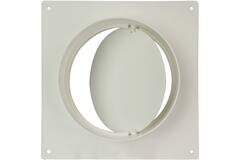 Round plastic wall plate with back draught shutter diameter: 100mm AFV100