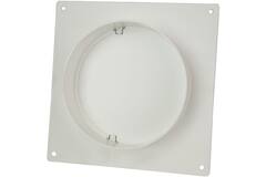 Round plastic wall plate with back draught shutter diameter: 100mm AFV100
