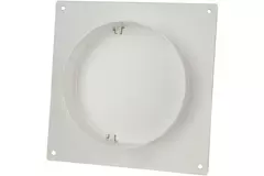 Round plastic wall plate with back draught shutter diameter: 125mm - AFV125