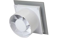 Bathroom extractor fan Ø 100 mm with timer - front panel in satin gold glass