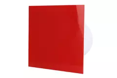 Air Roxy bathroom extractor fan with connection diameter 100 mm with pull cord and power plug - front panel in red plastic