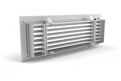 Bar grille for floor mounting with clamping springs - 1000x200 mm