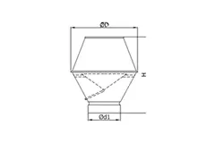 Deflector cover round 100 mm sendzimir zinc-plated