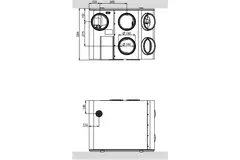 Duco MVHR Ducobox Energy 400 - 1 zone control with heater - right - plug type G - 400 m³/h