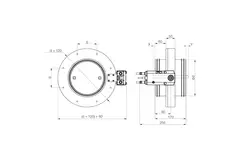 Fire damper round compact 100 mm servo motor 230V - E-FDC DD M230 D100
