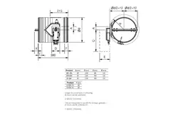 Fire damper round 100 mm servo motor 24V - E-FDC25 D100 M24 S