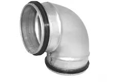 Short round spiral bend 90° Ø 80mm for spiral duct
