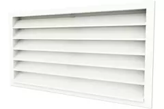 External wall grille 400 x 300 aluminium with fixed vanes - mixed colour RAL 9010