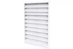 External wall grille 300 x 400 in steel with fixed vanes - mixed colour RAL 9003