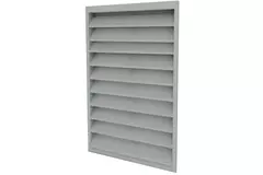 External wall grille 300 x 500 in steel, with fixed vanes - blank uncoated