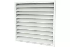 External wall grille 300 x 300 aluminium with fixed vanes - mixed colour RAL 9010