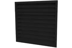 External wall grille 300 x 300 in steel, with fixed vanes - mixed colour RAL 9005