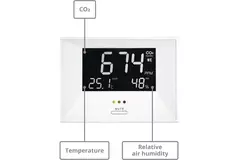 CO2 meter – air indicator including temperature and humidity display