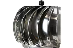 Wind-powered roof fan Cowl 150 mm stainless steel including roof slab - 65m3/h