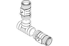 Insulated T-piece EPS diameter 125mm
