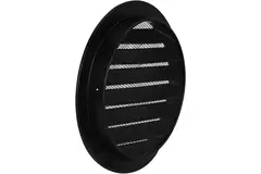 Outside air ventilation grilles aluminium - Ø 100mm- Black