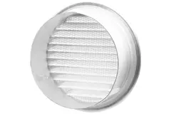 Metal round ventilation grille including mounting sleeve Ø 180 mm aluminium - DWRA180S